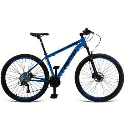 Bicicleta Aro 29 Cripto 24 Marchas Shimano E Freios A Disco - 15" Azul Hunter-preto