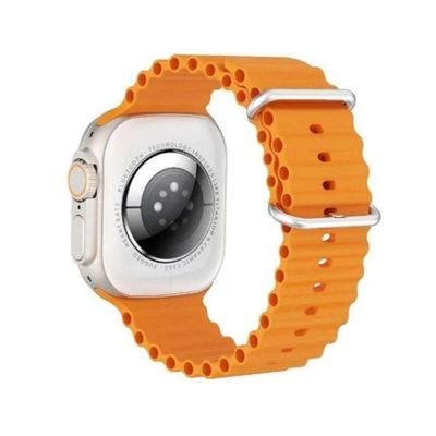 Relógio Digital Smartwatch Watch 8 Ultra 49mm Pulseira Oceano Laranja