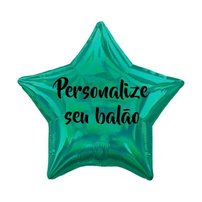 Balão Metalizado Estrela Verde - 18 Polegadas