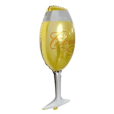Balão Metalizado Taça Champanhe Dourado - 18 Polegadas