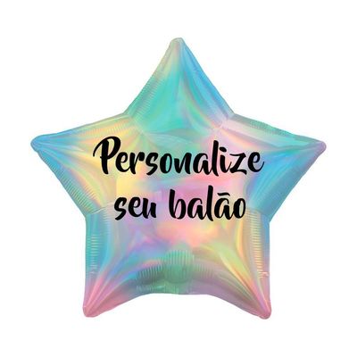 Balão Metalizado Estrela Degradê Candy - 18 Polegadas