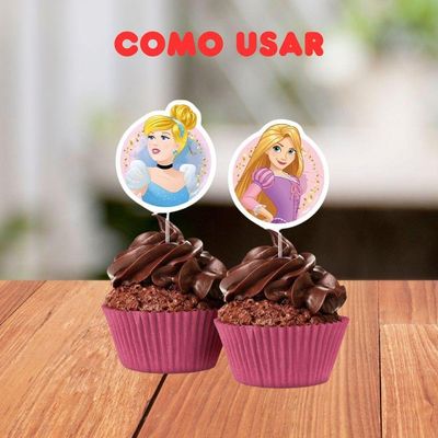 Picks Para Doces Princesas Disney 8 Unidades