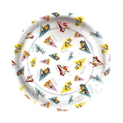 Prato Redondo Patrulha Canina Heróis 18cm - 8 Unidades