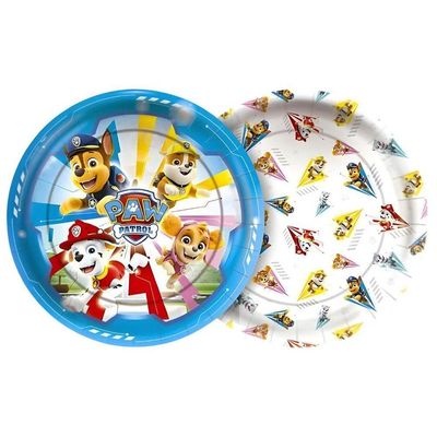 Prato Redondo Patrulha Canina Heróis 18cm - 8 Unidades