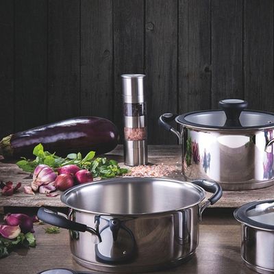 Moedor De Sal E Pimenta Realce Duplo Em Aço Inox E Acrílico Com Moinho Em Cerâmica - Tramontina
