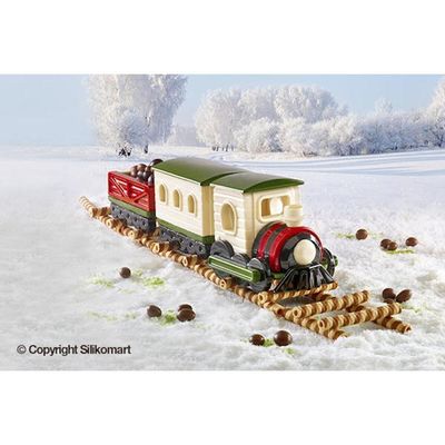 Forma Silicone Molde Trem Gourmet Confeitaria Silikomart