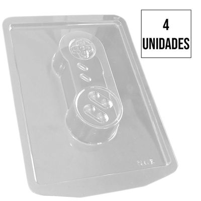 Forma De Silicone Controle Gamer Snes - 6cm X 13,5cm - 4 Un