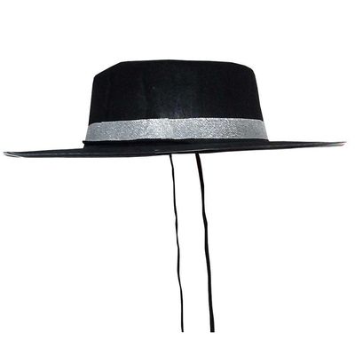Chapéu Do Zorro Preto Em Feltro