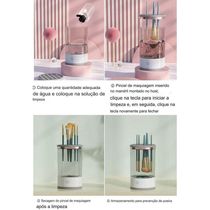 Maquina De Limpeza Pincel De Maquiagem Usb Automatico Limpador Potente Vibraçao Remove Sujeira