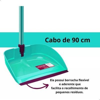 Kit Vassoura + Pá Com Cabo + Rodo 40cm Noviça Bettanin