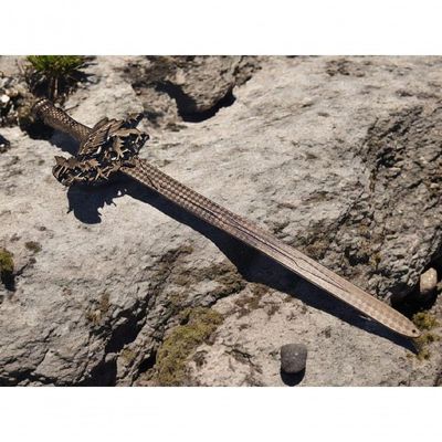 Kit Medieval Espada E Mascara Guerreiro De Combate Jr0610 Ouro