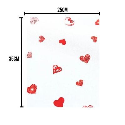 Saco Celofane Corações Vermelhos 25cm X 35cm - 50 Unidades