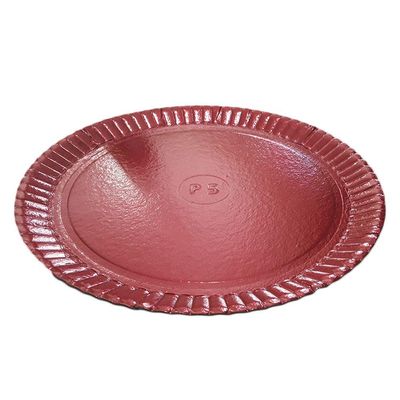 Prato De Papelão Laminado Vermelho P5 - 28cm