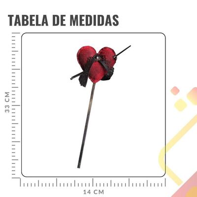 Palito Decorativo Coração De Vudu - 1 Unidade