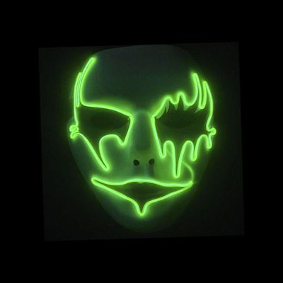 Máscara Halloween Dama Com Luz De Led