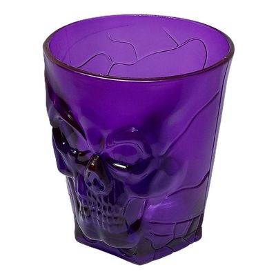 Copo Com Caveira Acrílico Roxo - 400ml