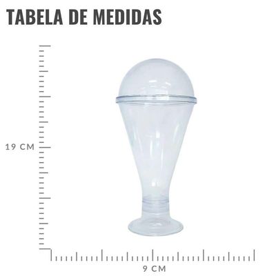 Copo Confeiteiro Para Sobremesa Bolha Transparente - 300ml