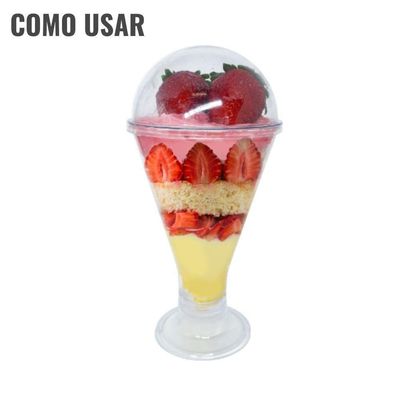 Copo Confeiteiro Para Sobremesa Bolha Transparente - 300ml