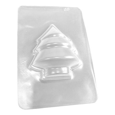 Forma De Silicone árvore De Natal - 11cm X 9cm - 4 Unidades