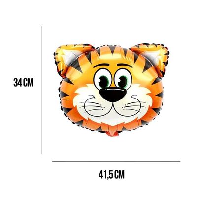 Balão Metalizado Cabeça De Tigre - 17 Polegadas