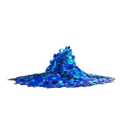 Confete Metalizado Para Balão Quadrado Azul - 25g