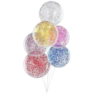 Confete Metalizado Para Balão Quadrado Azul - 25g