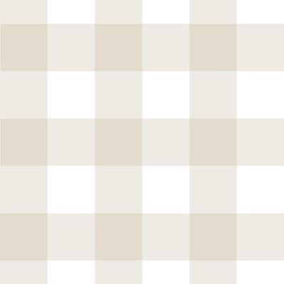 Papel De Parede Doce Estilo Xadrez Bege 81857