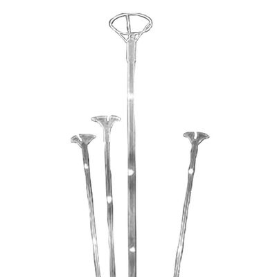 Suporte De Balões Com Base Branca E Leds Brancas - 70cm
