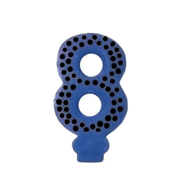 Vela De Aniversário Poá Azul - N8