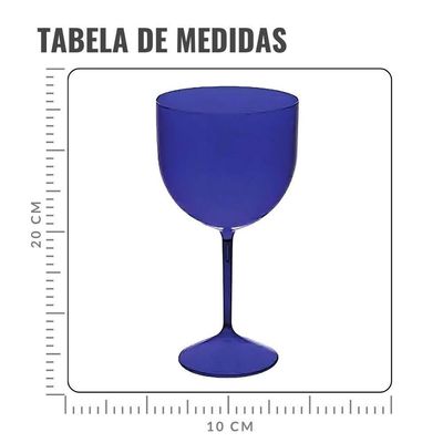 Taça De Gin Acrílico Azul Royal Shelby 500ml