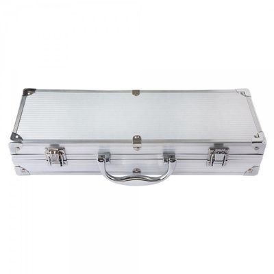 Kit Churrasco Inox 5 Pecas Com Maleta