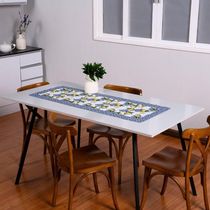 Caminho De Mesa Estampado Allegra 1 Peça 1,25m X 43cm 100% Poliéster - Limão