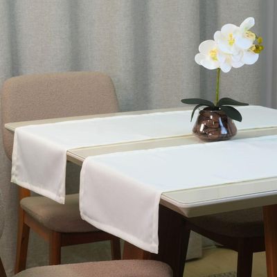 Caminho De Mesa Basic 1 Peça 1,30m X 40cm Tecido Oxford 100% Poliéster - Palha