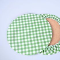 Sousplat Estampado Allegra 2 Peças Capa E Base Mdf 35cm Diâmetro 100% Poliéster - Xadrez