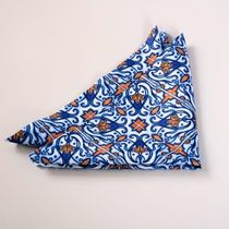 Kit 2 Guardanapos De Tecido Estampado Allegra 2 Peças 35cm X 35cm 100% Poliéster - Azulejo