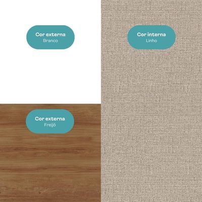 Guarda Roupa Casal 3 Portas Doha Com 3 Espelhos Carraro Branco