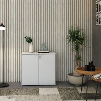 Armário Baixo Com 02 Portas 75x80x42cm Wlab80 Branco Tx