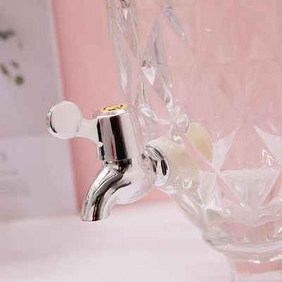 Suqueira De Cristal 2 Litros Com Torneira - Dispenser De Bebidas Vintage Para Casamento E Festa!