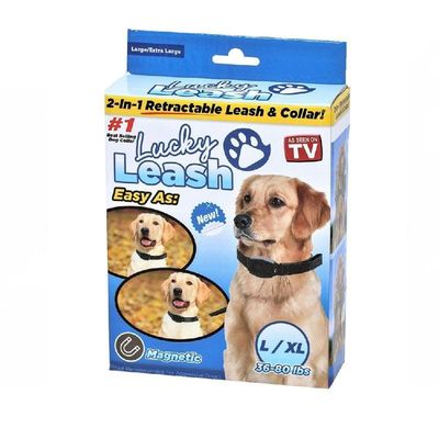 Guia Coleira Magnética Retrátil 2 E 1 Para Cachorros E Gatos -treinamento E Adestramento Lucky Leash