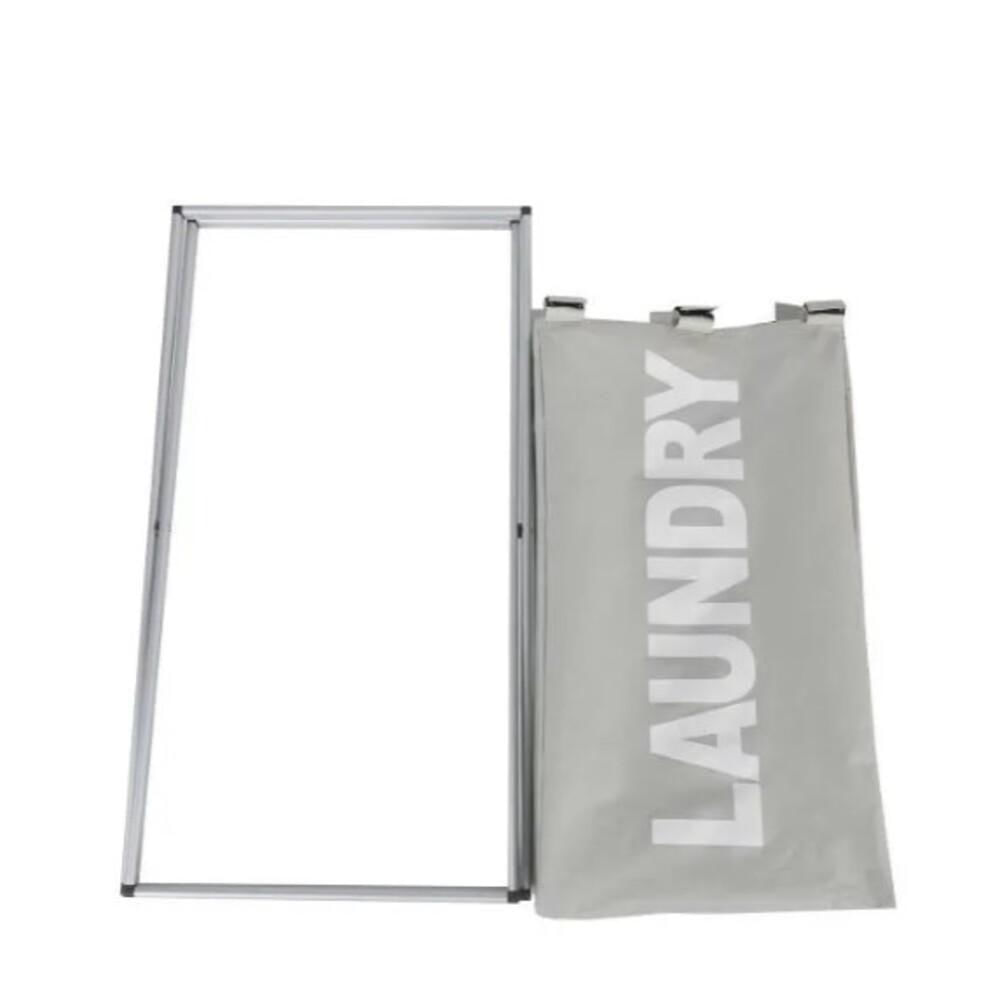 Cesto De Roupas Sujas Cromado Dobravel Para Lavanderia, Banheiro E Organizador Multiuso!