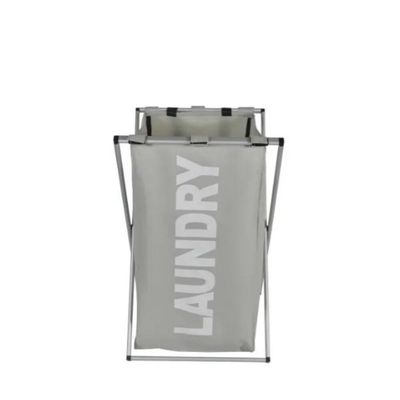 Cesto De Roupas Sujas Cromado Dobravel Para Lavanderia, Banheiro E Organizador Multiuso!