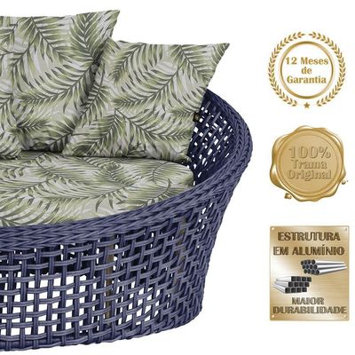 Chaise Hungria Pintura Fendi Corda Náutica E5 Trama Original Azul
