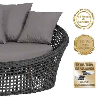 Chaise Hungria Pintura Marrom Corda Náutica E11 Trama Preto