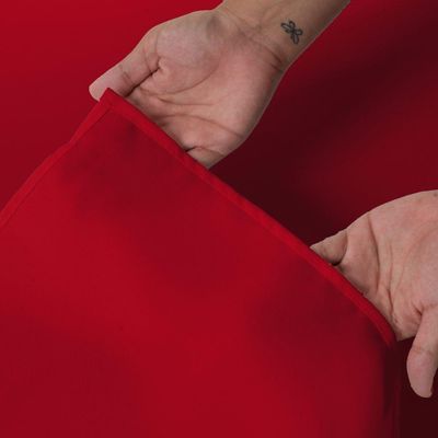 Toalha De Mesa Basic 1 Peça 3,00m X 1,40m 10 Lugares Tecido Oxford 100% Poliéster - Vermelho