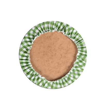 Sousplat Estampado Allegra 2 Peças Capa E Base Mdf 35cm Diâmetro 100% Poliéster - Xadrez