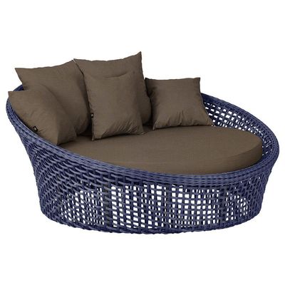 Chaise Hungria Pintura Preta Corda Náutica E9 Trama Original Azul