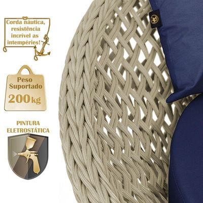Chaise Hungria Pintura Fendi Corda Náutica E10 Trama Rami