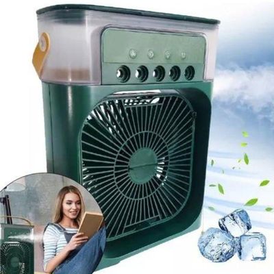 Ventilador Portátil De Mesa Mini Ar Condicionado Umidificador (verde)