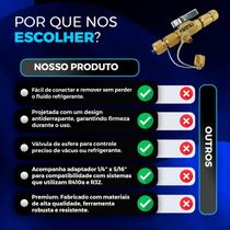 Kit 1 Válvula Removedora Extratora De Núcleos Vcrh-1 Com 5 Válvula Schrader 1-4 50mm 1 Unidade