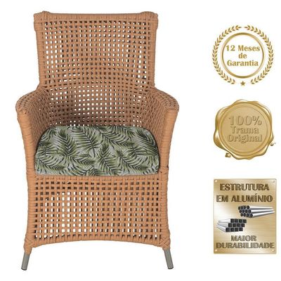 Poltronas Igapó Alumínio Pintura Fendi Corda Náutica E5 Terra Cota